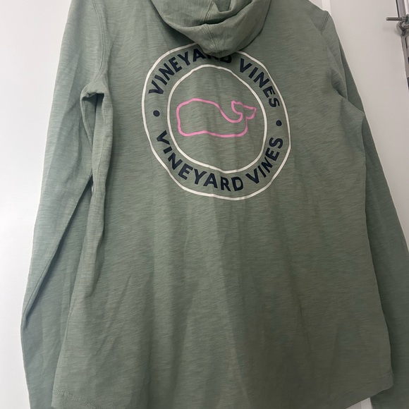 Vineyard Vines Sage Green Hoodie tee - Picture 6 of 7